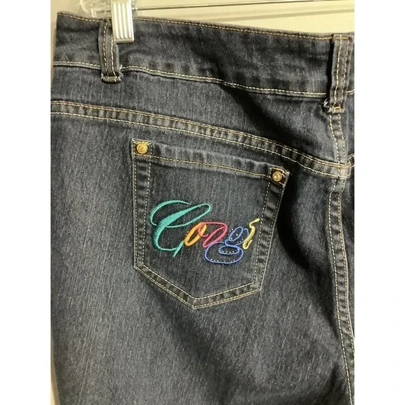 Coogi Dark‎ Blue Denim Capris - Size 20W Women's - Picture 5 of 7